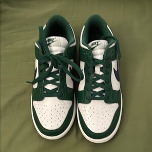 Nike Green and White Sneakers